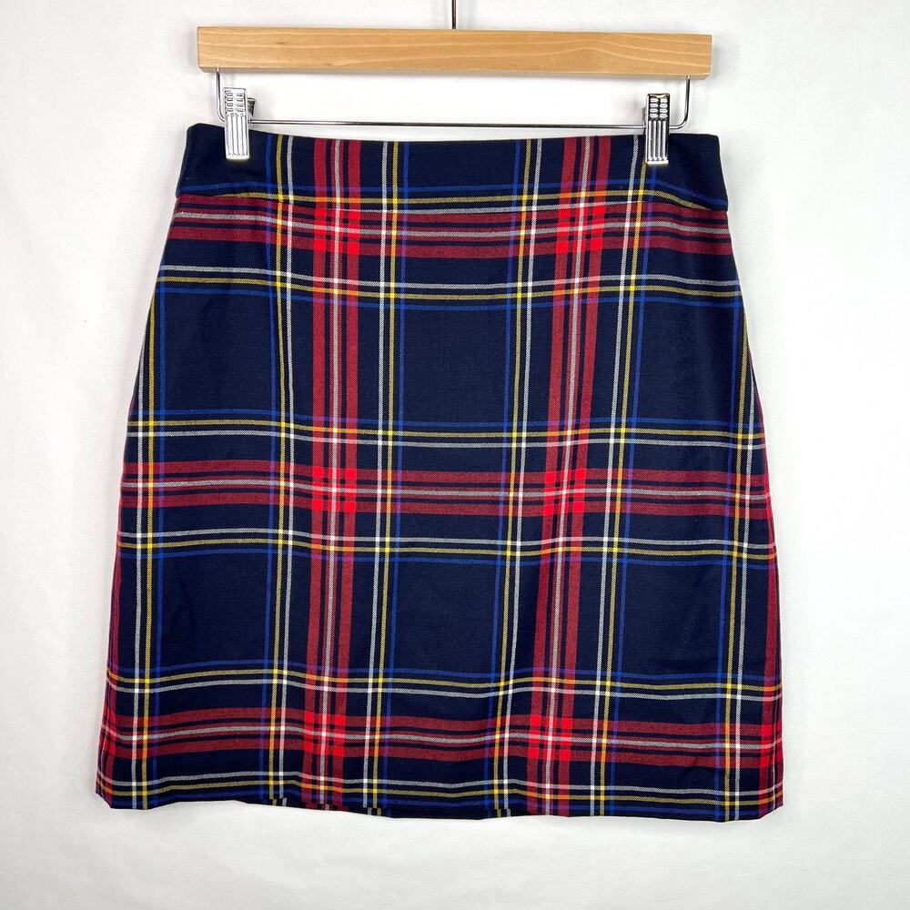 NWT Talbots Classic Plaid Pencil Skirt 10